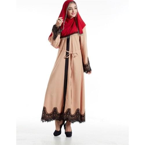 Muslim women dress lace robe musulmane Dubai Turkish Ladies Clothing Women Arab Ladies Caftan Kaftan Malaysia Abayas