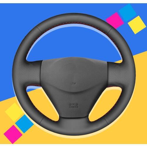 Auto Braid On The Steering Wheel Cover for 2005-2009 Kia Rio 2007 Rio Hyundai Accent Hyundai Getz Car Wheel Covers Car-styling