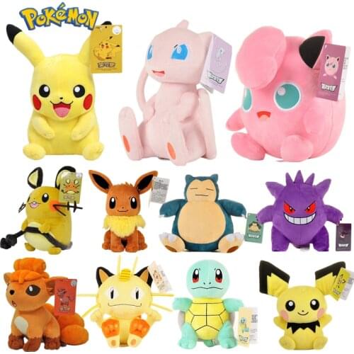 Funny Original Pokemoned Pikachus Plush doll Bulbasaur Squirtle Charmander Charizard Eevee Snorlax Jigglypuff Psyduck Kids