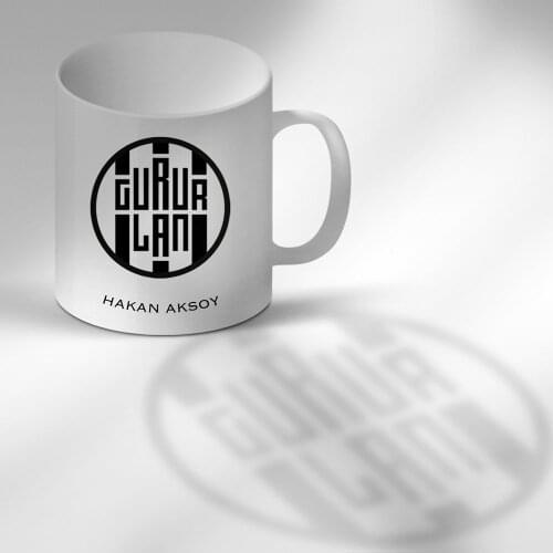 Personalised PROUD-LAN Black White Mug Cup-2