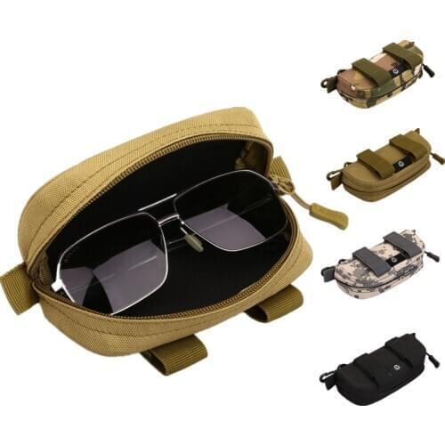 Portable Outdoor Tactical Glasses Bag Camouflage Men Nylon Waist Belt Sunglasses Pack Eyeglasses Case Outdoor Clutch Bag