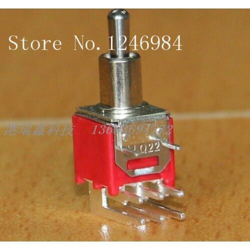 [SA]TS-7A Dual 2.54 six feet are bent stalls M5.08 subminiature toggle switch Q22 Taiwan Deli Wei--50pcs/lot