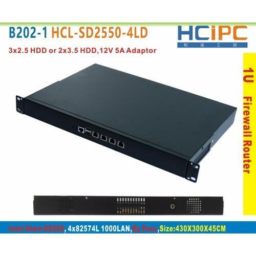 Sepcial:HCiPCHCL-SD2550-4LD-BareBone, ATOM D2550,By Pass,4LAN 1U Firewall System, 4x82574L LAN Router, Firewall Motherboard