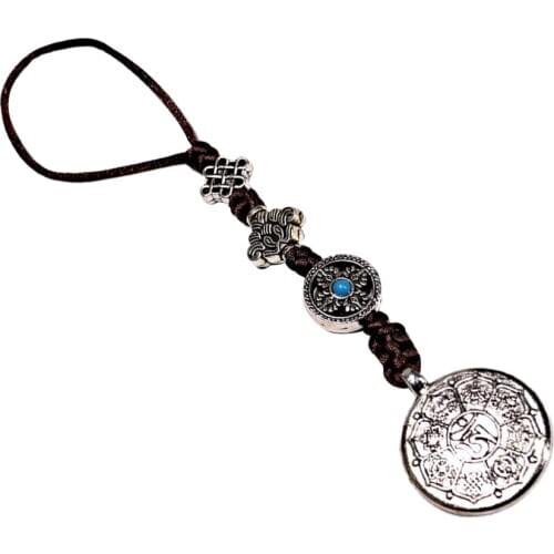 Tibetan Shamans Buddhism Eight-Trigrams Mirror Amulet Pendant M