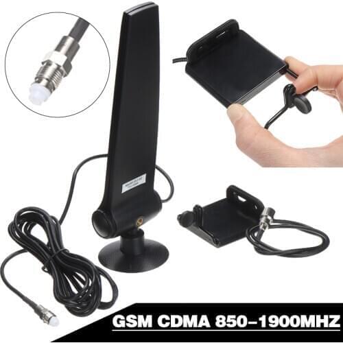 Signal Booster GSM Signal Repeater Cell Phone Black GSM/CDMA 850-1900MHz 3G/4G Signal Repeater Booster Amplifier+Holder