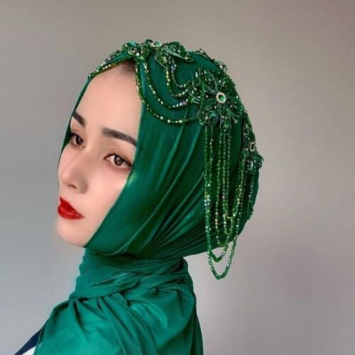 High Quality Dubai Arabian Women Wedding Shawls Evening Party Hijabs