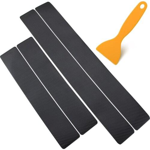 Carbon Fiber Car Door Sill Guard Sticke for Dacia Lodgy 2 Mcv Sandero Duster Logan Sandero Motor