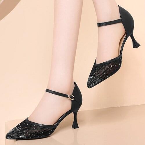 Autuspin Pointed Toe Women Pumps 2021 Summer Autumn Genuine Leather High Heels for Female Fashion Elegant Wedding Dress Shoes