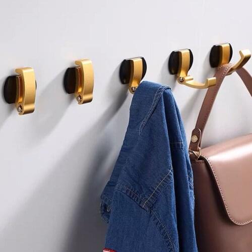 Gold Folding Robe Hook Single Hook Towel Hook For Bathroom Coat Hook Hanger Clothes For Bedroom Hanger Set For Kitchen Door Hook