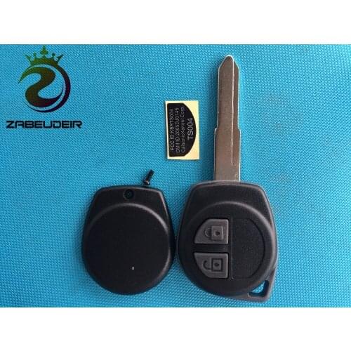 1Pcs Of New Replacement Key Case For Suzuki Swift 2 Button Remote Fob Shell Blade And Rubber Pad No Logo Car Accessories Parts