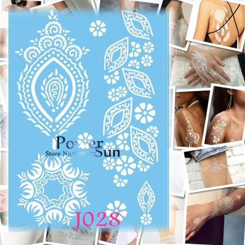 1PC Disposable Waterproof Flash Tattoo Bridal Henna Flower Temporary Tattoo Sticker Women Wedding Body Art Arm Hand Tatoo Mehndi