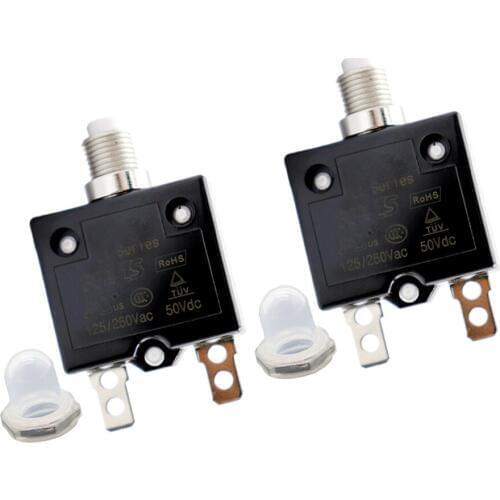 2pcs 30A Circuit Breaker Overload Protector Switch Fuse Resettable 125/250V