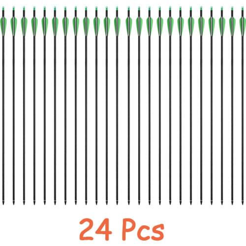 6/12/24Pcs Archery Mixed Carbon Arrows 31.5'' TPU Feathers Diameter 7.8mm Spine500 For Recurve/Compound Bow Shooting Hunting