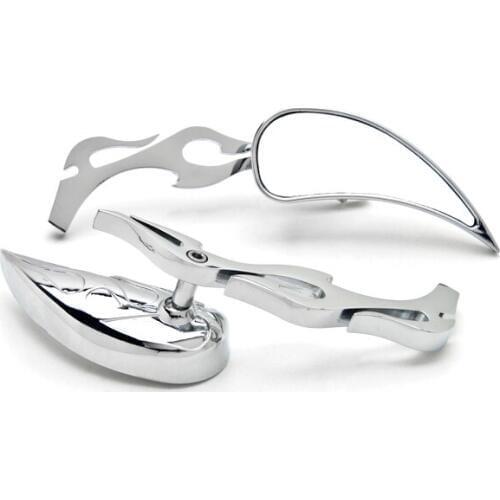 Brand new 100% high quality Flame Tear Drop Chrome Mirrors For Yamaha Zuma Morphous Razz Champ 50 125 100