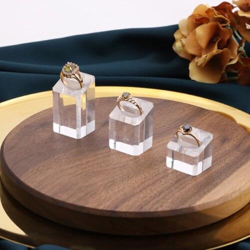 Acrylic jewelry stand for ring holder display jewelers jewelry organizer stands holders set case for ladys mens rings display
