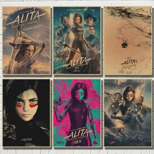 Alita Battle Angel Movie Wall Poster Alita Anime Prints Film Kraft Wall Art Home Decor