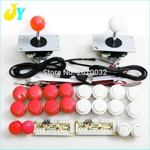 Arcade Joystick DIY Kit Zero Delay Arcade DIY Kit USB Encoder To PC Arcade Sanwa Joystick + Sanwa Push Buttons For Arcade Mame
