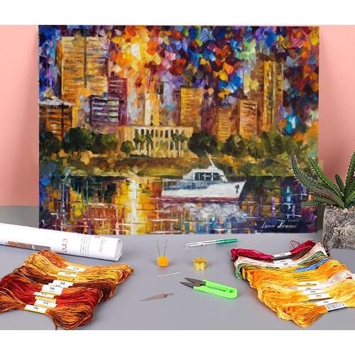 Asuncion Paraguay Printed Canvas 11CT Cross Stitch Patterns DIY Embroidery DMC Threads Sewing work Hobby Handicraft Stamped