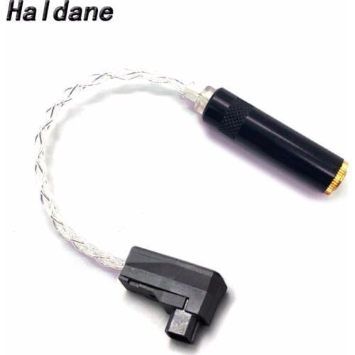 Free Shipping Haldane 4 Cores Silver Plated RSA/ALO Balanced to 3.5mm Stereo Female Audio Adapter Cable For SR71 SR71B RXMK3