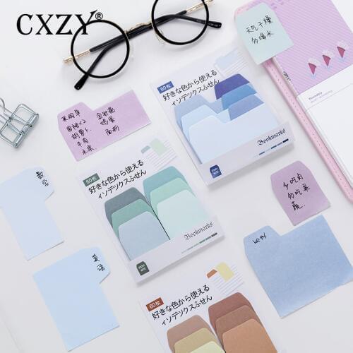 CXZY Gradient Japanese sticky note kawaii memo pad Planner sticker scrapbooking kawai stationery items Office list post 3B803