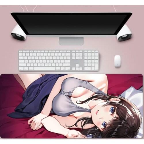 Large Gaming Mouse Pad Computer Mousepad Waterproof Multi-size Anti-slip Natural Rubber Desk Mat with Locking Edge Play Mat