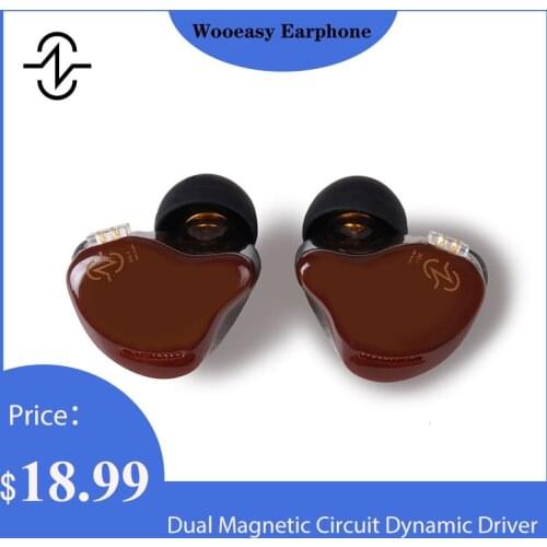 CCZ Coffee Bean Dual Magnetic Circuit Dynamic Driver In-ear HiFi Earphone 4N OFC Cable for Sport Music Headphone Free Shipping
