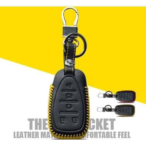 Car key case free hand-sewn key cover anti-drop cover For 16-20 Chevrolet Camaro Car Accessories