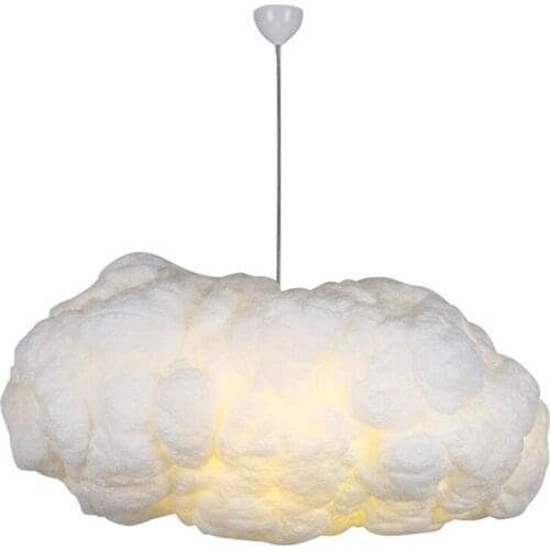 Childrens room clouds fiber cotton pendant lights dining room shopping mall restaurant exhibition hanging lamps decor fixtures
