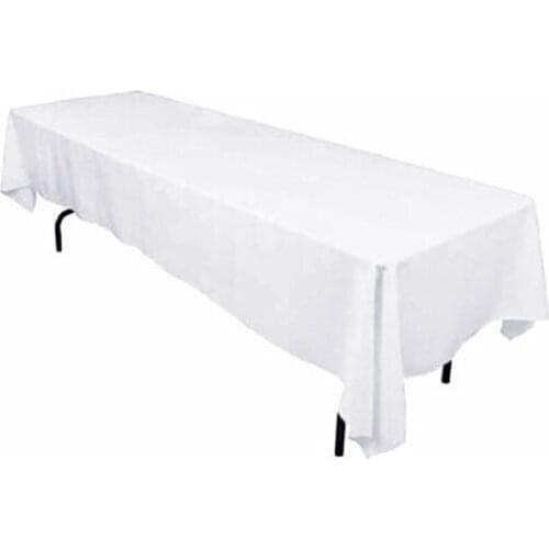 Extra thicker High Quality Rectangle Polyester Plain Table Cloth 160cm x320cm For Wedding Hotel Banquet TableCloth