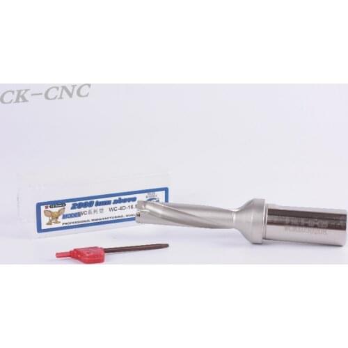 Hight quality WC-4D-16.5 C25 U drill indexable drill CNC TOOL 16.5mm-4D Machining length=66mm for WCMX030208 insert