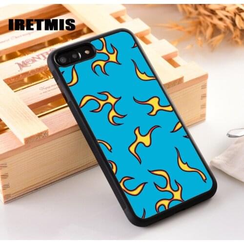 Iretmis Rubber Silicone Phone Cover Case For iPhone 6 6S 7 8 PLUS X XS MAX XR 11 Pro Max GOLF WANG BLUE FLAME