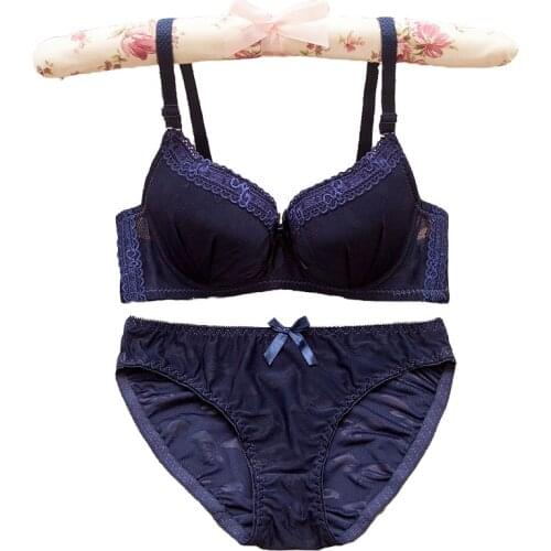 Girls Bra Set Young Girls Floral Cotton Training Bra+Pantie Suit Wireless Small Try on Puberty Bras for Teenage Girls Underwear