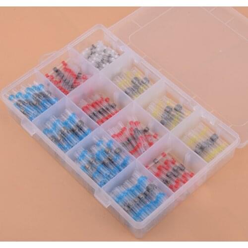 LETAOSK 300 Pcs Welding Heat Shrinkable Solder Terminals Ring Connector Tube Sleeve Waterproof