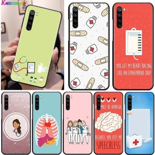 Nurse Medical for OPPO Reno 2 Z 2Z 2F 3 4 5 Pro 5G 4Z 4SE 5F ACE F7 A5 A9 2020 Black Phone Case Soft Cover Shell