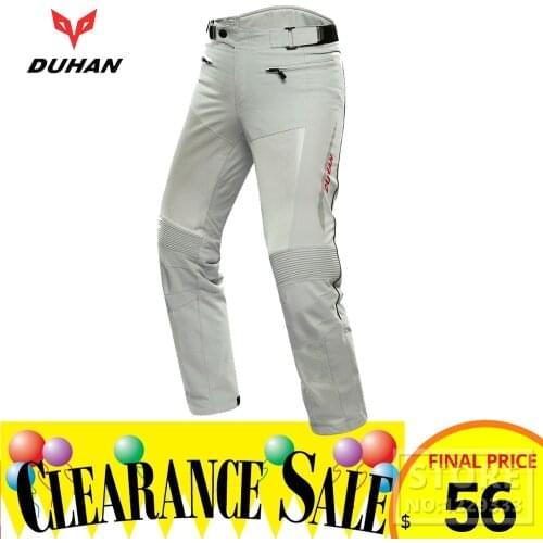DUHAN PU Motorcycle Pants Mens Motorcycle Racing Riding Moto Pants Oxford Protective Gear Pantalon With Two Knee Protector Jean