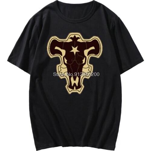 Printed T-shirt Asta Box Black Clover Cartoon Anime T-shirt mens Summer Fashion short-sleeved Round Neck T-shirt