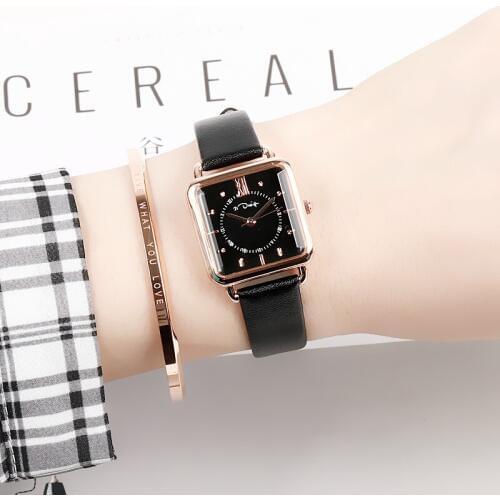 New Brand High Quality Fashion Dress Exquisite Simple Small Square Women Watches Top Brand Luxury Womens Quartz Watch