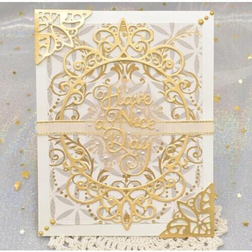 New Lace Edge Frame Dies Words Metal Cutting Dies Stencil for Scrapbooking Album Paper DIY Cards Background Making Craft