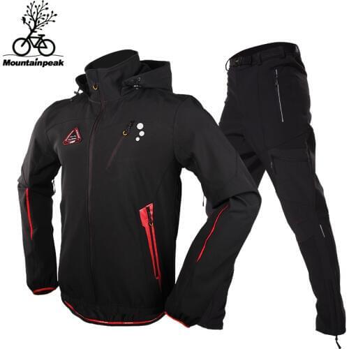 Autumn and winter cycling suits men and women long-sleeved fleece thick warm mountain bike bicycle clothing cycling equipment