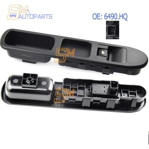 Passenger Side Power Regulator Window Control Switch With Frame 6490.HQ 6554.HJ For Peugeot 207 Fiat Scudo Mk2