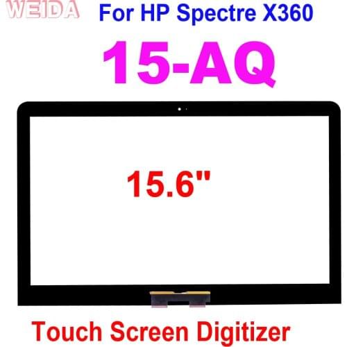 15.6" Touch For HP Spectre x360 15 AQ 15-AQ Touch Screen Digitizer Sensor Outer Glass Panel Lens Replacement for HP 15-AQ Touch