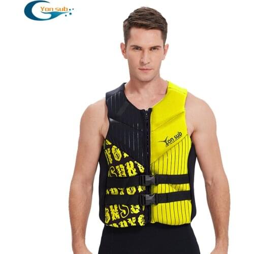 Professional adult life jacket neoprene super elastic buoyancy protection safety vest swimming surfing kayaking life jacket