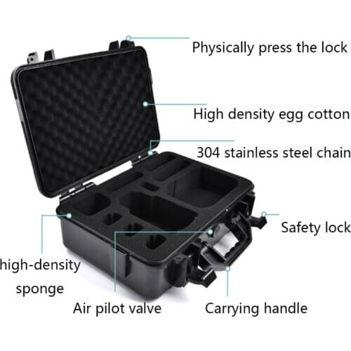 Waterproof Explosion-proof Storage Box Travel Carrying Case Large Capacity for -DJI Mini 2 Drone Accessories X6HB