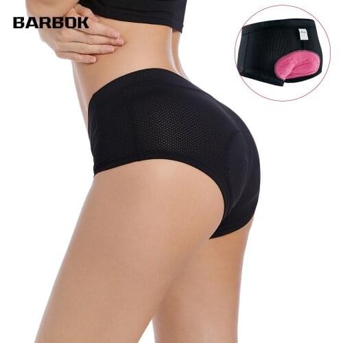 WOSAWE Womens Cycling Underwear Padded Cycling Inner Shorts Shockproof Road MTB Bike Shorts S-2XL Size Riding Underpant