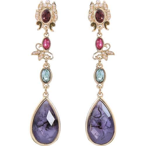 Elegant Pearl Flower Pendant Earrings Temperament Women Fashion Trend Party Earrings Jewelry