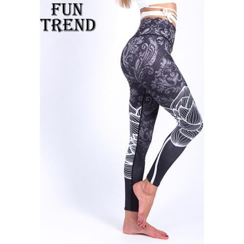 Women Sportswear Sport Pants Printed Yoga Leggings Yoga Pants Running Tights Gym Leggings Fitness Pants Compression Tights Women