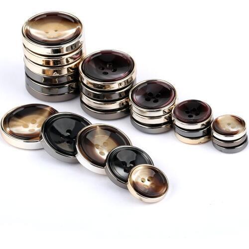 10 Pieces/Lot Luxury Style Round Button DIY Sewing 4-holes Clothes Ornaments buttons Decorative buttons for Coat