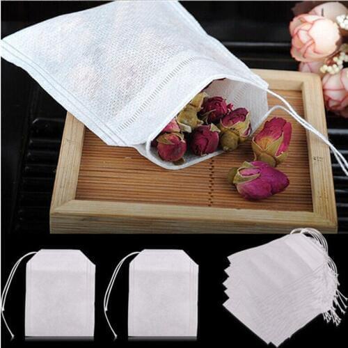 100pcs Teabags Food Grade Empty Scented Tea Bags Infuser With String Heal Seal Filter Paper for Herb Loose Tea Bolsas