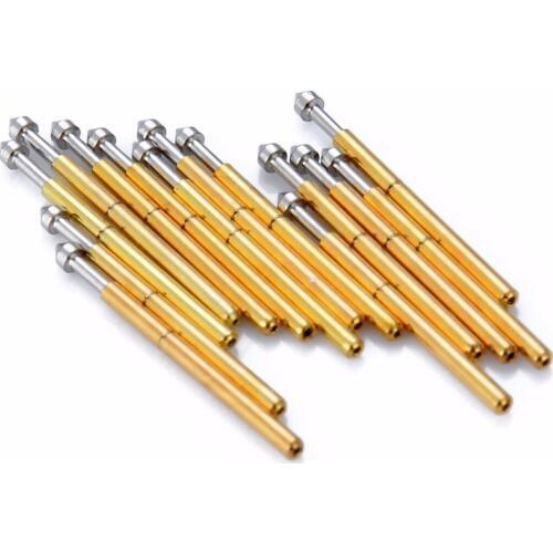 100pcs Spring Test Probe 1.3mm Conical Head Gold Plated Pogo Pin P75-E2 1.0mm Thimble Test Tools Mayitr