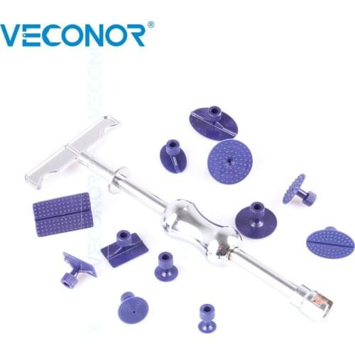 Veconor 12PCS PDR Slide Hammer Dent Puller With 12 Pcs Glue Puller Tabs Auto Repair Tools Dent Removal Tool